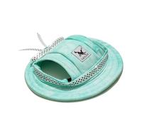 TecHong Small Dog Princess Cap - Pet Sun Protection Hat with Ear Holes & Adjustable Strap, Lightweight Oxford Canvas Visor Outdoor Summer Pet Outfit for Puppy & Cat