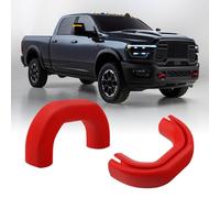 TECHPICCO Front Tow Hooks Covers for RAM 2500/3500 2019-2025, Hitch Cover Customized Car Tow Hooks Compatible with RAM 2500/3500 Accessories 2019-2025 (Red)