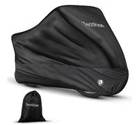 TechRise Bike Cover for 2-3 Bikes, Outdoor Motorbike Covers 220CM Long, 210D Oxford Waterproof Bicycle Cover Anti Wind Dust Rain UV with Lock-holes & Storage Bag for Mountain bikes/Road Bikes (Black)