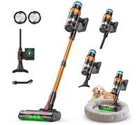 TechRise Cordless Vacuum Cleaner, 58KPA 680W 70Mins Stick Vacuum with LED Touchscreen, 3+Smart Modes, Anti-Tangle & 8-in-1 Filter, Self-Standing Cordless Vacuum for Home/Pet Hair/Carpet/Floor