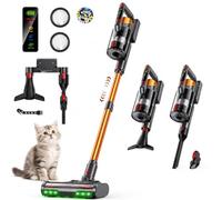 TechRise Cordless Vacuum Cleaner,58Kpa 680W 75-Min Stick Vacuum with LED Display,Anti-Tangle Brush & 8-in-1 Filter,Handheld Convertible,Multiple Charging,Vacuum Cleaners for Home/Pet Hair/Carpet/Floor