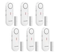 TechRise Door Alarm Sensor, Door Sensor for Home Security, 2-in-1 Alarm & Chime, 3-level Volume Control, Door Sensor Alarms for Home Security, for Child Safety, Home Shop Security (6 PCS)