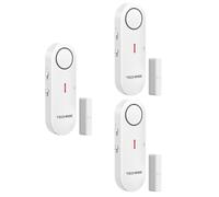 TechRise Door Window Alarm Sensor, 2-in-1 Alarm & Chime, Mini Door Sensor for Home Security, 3-level Volume Control, Shed Door Sensor for Child Security, House Shop Safety, 3 PCS