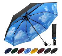 TechRise Umbrella, Compact Strong Windproof Automatic Umbrellas, Folding Lightweight, Portable Travel Golf Umbrella for Rain, Sky