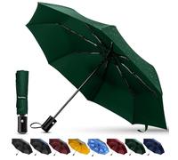 TechRise Umbrella, Compact Strong Windproof Automatic Umbrellas, Folding Lightweight, Portable Travel Golf Umbrella for Rain, Green