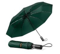 TechRise Umbrella Compact Windproof Travel Umbrellas: Easy Auto Open Close, Strong Fiberglass Frame, Durable Folding Lightweight Portable Automatic Backpack Umbrella for Men and Women, 10 Ribs