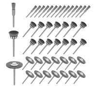 Techson 45pcs Wire Brushes Set, Mini 1/8 inch Stainless Steel Wire Polishing Wheel, Drill Rotary Tools Accessories for Grinding, Sanding, Polishing, Cleaning, Buffing