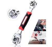 Techson 48 in 1 Socket Wrench, Stainless Steel Professional Multi-Functional Rotating Tools, 360 Degree Revolving Spanner