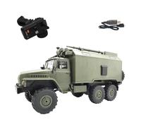 TechSpieler 1/16 RC Truck, B-36 4-Channel Full Proportional Military Remote Controlled Truck Car Model with Two Batteries and LED Headlights, Gift for Army Vehicle Lovers (Green)