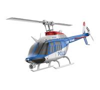 TechSpieler C138PRO Bell 206 1/33 RC Helicopter, 2.4 GHz 6 Channels Flybarless Single Rotor with One-Touch Inverted Flight Function, Remote Controlled Helicopter as a Gift (RTF/Police Painting)