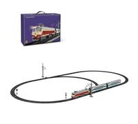 TechSpieler SS7C Electric Train Set, Alloy Locomotive Model with Passenger Car and Long Track, Gift for Teenagers and Adults (Dark Green)