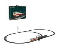 TechSpieler SS7C Electric Train Set, Alloy Locomotive Model with Passenger Car and Long Track, Gift for Teenagers and Adults (Dark Green)