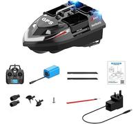TechSpieler V802PRO RC Bait Boat, 4 Compartments 3KG Large Capacity Fishing Boat with GPS Positioning (Black)