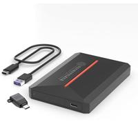 TechStyleuk USB-C External SSD Hard Drive - Ultra Slim, Portable SSD for Fast Backup & Storage Easy Plug & Play Compatible with Windows, Mac, Laptop, Xbox One, PS4 (SolidStatDrive,Black, 500GB)