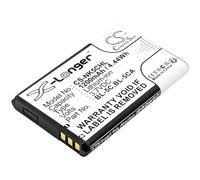 TECHTEK Battery 1200mAh compatible with [Nokia] 105 (2023), 105 4G (2023), 1100, 1101, 1110, 1110i, 1112, 1200, 1208, 1255, 1280, 1315, 1600, 1650, 2112, 2118, 2255, 2270, 2280, 2285, 2300, 2310, FBA