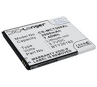 TECHTEK Battery 2000mAh compatible with [Mobistel] Cynus T5, MT-9201b, MT-9201S, MT-9201w replaces BTY26182, BTY26182Mobistel/STD
