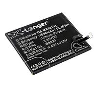 TECHTEK Battery 4000mAh compatible with [MeiZu] for M5 Note, for M5 Note Dual SIM, for Dual SIM TD-LTE, for M621C, for M621M, for M621Q, for Meilan 5, for 5, for [Meilan] for replaces BA621