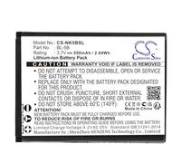 TECHTEK Battery 550mAh compatible with [NOKIA] 2610, 3220, 3230, 5070, 5140, 5140i, 5200, 5300, 5300 XpressMusic, 5320 XpressMusic, 5500, 5500 Sport, 6020, 6021, 6060, 6061, 6062, 6070, 6080, 6101, 6