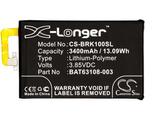 Techtek Battery CS-BRK100SL Compatible with BBB100-1, BBB100-1 TD-LTE, BBB100-2, BBB100-3, BBB100-6, DTEK70, KEYone, Mercury Replaces BlackBerry