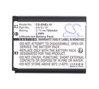 Techtek Battery CS-ENEL19 Compatible with Coolpix S100, Coolpix S2500, Coolpix S2550, CoolPix S2600, Coolpix S2700, Coolpix S2750, Coolpix S2800,
