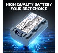 Techtek Battery CS-FP50 Compatible with DCR-30, DCR-DVD103, DCR-DVD105, DCR-DVD105E, DCR-DVD202E, DCR-DVD203, DCR-DVD203E, DCR-DVD205,