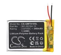 Techtek Battery CS-GMT810SL Compatible with Instinct Solar, STD-810G Replaces Garmin 361-00136-10, 361-00164-00, 361-00164-10