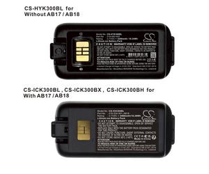 Techtek Battery CS-HYK300BL Compatible with CK3B, CK3X, CK3XR, CK65, CK65, CK70, CK71, CK75, EDA60K Replaces Honeywell 318-034-001, 318-034-003,