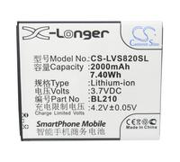Techtek Battery CS-LVS820SL Compatible with A656, A658T, A750e, A766, A770E, S650, S658t, S820, S820e Replaces Lenovo BL210