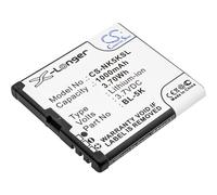 Techtek Battery CS-NK5KSL Compatible with 701, C7, C7-00, IP-88, IQ4405, IQ4413, N85, N86, Q232, Q233, T7, X7, X7-00 Replaces Nokia BL-5K, Fly BL7203