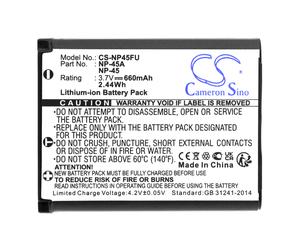 Techtek Battery CS-NP45FU Compatible with FinePix J10, Finepix J100, Finepix J110W, FinePix J12, Finepix J120, Finepix J15, Finepix J150W,