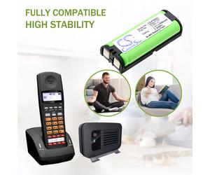 Techtek Battery CS-P105 ompatible with 3920, 91AAALH2BXZ, AP680BHP-AV, DECT D160, DK-T2404-DECT, DKT2404-DECT, EXP-10000, EXP10000, KX-242,