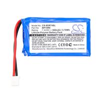 Techtek Battery CS-SDR74SL Compatible with Edge Collar, Edge Receiver, EDGE remote dog training Collar, Edge RT Additional Receiver, Edge RT