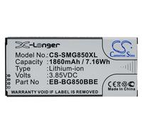 Techtek Battery CS-SMG850XL Compatible with Galaxy Alpha, Galaxy Alpha LTE-A, SM-G850, SM-G8508, SM-G8508S, SM-G8509v, SM-G850A, SM-G850F,