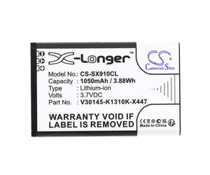 Techtek Battery CS-SX910 ompatible with Gigaset SL910, Gigaset SL910A, Gigaset SL910H Replaces Siemens V30145-K1310-X447, V30145-K1310K-X447,
