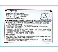 Techtek Battery CS-ZTT800SL Compatible with C160, C180, C260, C310, C311, C321, G1315, H500, H5000, P752D, T8, Tureis, U350 Replaces ZTE