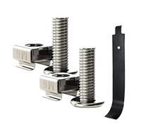 TECHTOO 50 Pack M6 Rack Mount Cage Nuts, Screws and Washers w/Insertion and Removal Tool for Rack Mount Server Cabinet, Server Shelves, Routers, Patch Panel, Cable Ties (Cage Nut/Screw+Tool Silver)