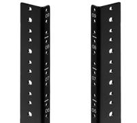 TECHTOO 9U Vertical Rack Rail Pair DIY Kit with Hardware for Network Equipment/Server/UPS Mounting Rail Kit