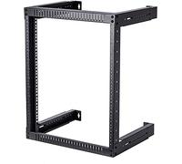 TECHTOO Wall Mount Rack 12U Adjustable Depth Open Frame 19Inch Server Equipment Rack Heavy Duty Patch Panel Bracket Network Equipment Rack (Adjustable 12U)