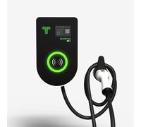 techtron EV7 (7.6kW, Level 2, Type 2) Car EV Charger, Fast Charge 32A Single Phase Electric Vehicle Charger, 4.3'' Display, 5m Cable, Wi-Fi, Bluetooth & Smart App Control, White