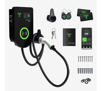 techtron® EV7 Home EV Charger 7.4kW Type 2 32A Smart App Wi-Fi OZEV Approved IP67, Black