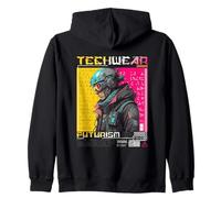 Techwear Futurism Design Chaos City Zip Hoodie