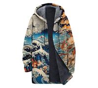 techwear Jacket Hoodies for Men Pullover Tall Christmas Hawaiian Shirt Men Pullover Jacket for Men Winter Denim Jacket Work Hoodies for Men Naughty Christmas Jumper Men Long Coat (Blue, XXL)