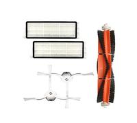tecinity Pack of 5 Replacement Parts for Xiaomi Mi Robot 1/2/Mijia, Accessories for Xiaomi Roborock S50 S51, 1 Main Brush, 2 Side Brushes, 2 HEPA Filters