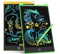 TECJOE 2 Pack LCD Writing Tablet, 8.5 Inch Colorful Doodle Board Drawing Tablet for Kids, Erasable Reusable Writing Drawing Pad, Learning Toys Gifts for 3 4 5 6 Years Old Boys and Girls Toddlers