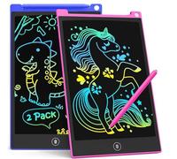 TECJOE 2 Pack LCD Writing Tablet, 8.5 Inch Colorful Doodle Board Drawing Tablet for Kids, Erasable Reusable Writing Drawing Pad, Learning Toys Gifts for 3 4 5 6 Years Old Boys and Girls Toddlers