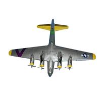TECKEEN 1/47 Scale B-17 Flying Fortress Heavy Bomber Attack Plane Paper Military Model Diecast Plane Model for Collection (Unassembled Kit)