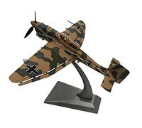 TECKEEN 1/72 Scale WWII German Air Force Stuka Ju-87 Bomber Model Plane Alloy Fighter Military Model Diecast Plane Model for Collection