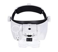 TECKEEN 5-Lens Long Standby Glasses Magnifier 31 Multiples Magnifying Glass with Led Light Reading Magnifier Soldering Loupe Embroidery
