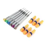 TECKEEN 6 PCS Multi-Sizes Precision Steel Flathead Screwdriver+Blade -0.8~-1.6 Set Watchmaker Repair Tool for Watch Jewelry Jewels
