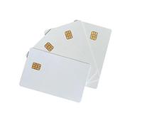 TECKEEN White Cards ISO7816 RFID Contact SLE 4442 Chip PVC Smart IC Cards Wholesale Lot For Rental Library Management 10 Pack